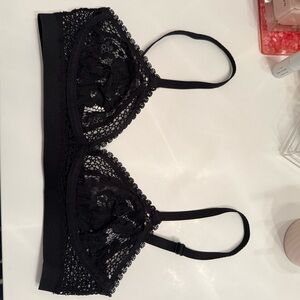 Else Black Lace Bralette size 36D